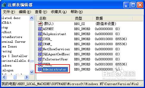 XP下无法显示administrator账户的解决方法