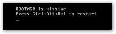 电脑开机提示bootmgr is missing的解决方法